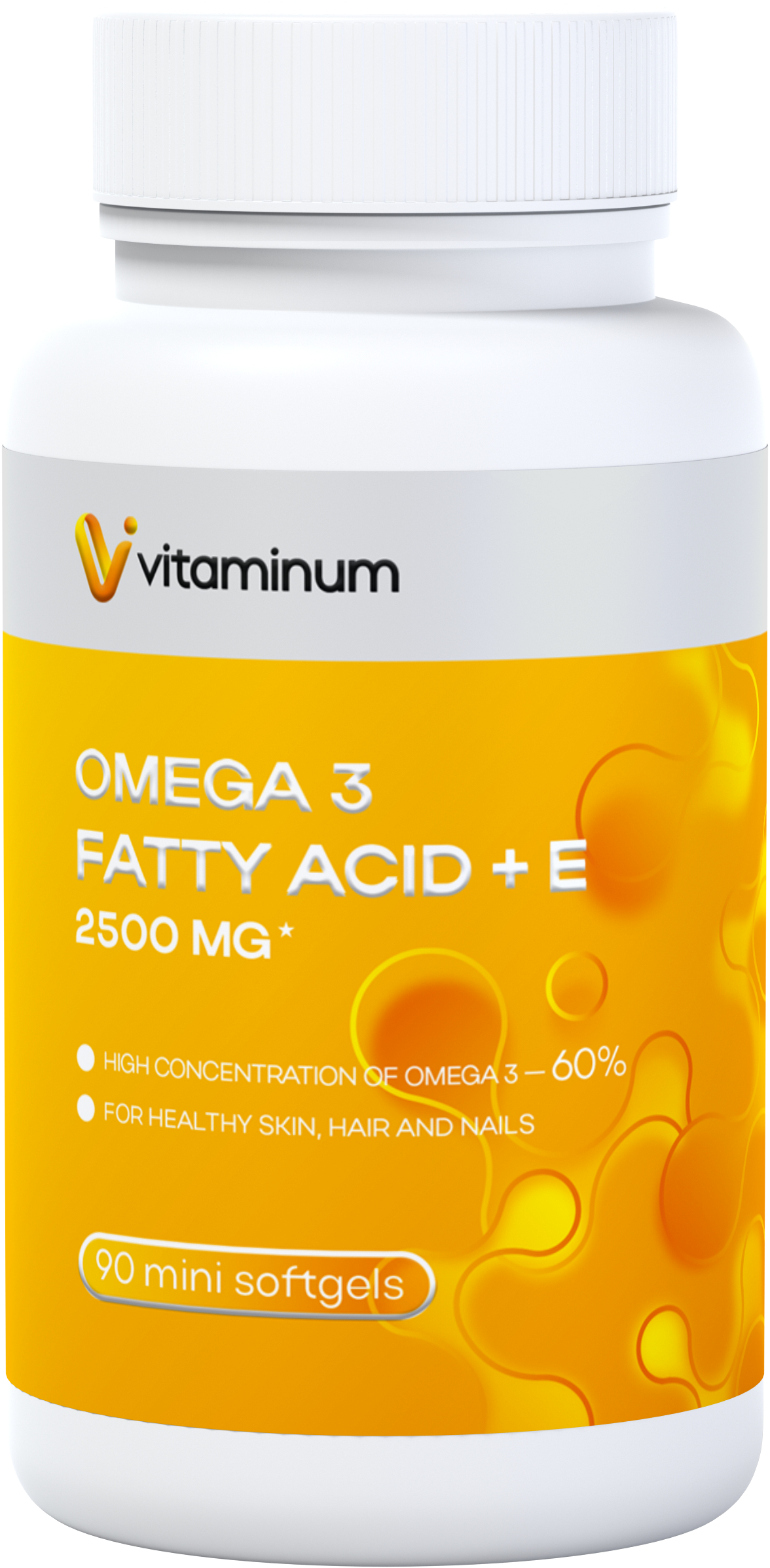  Vitaminum ОМЕГА 3 60% + витамин Е (2500 MG*) 90 капсул 700 мг   в Армавире