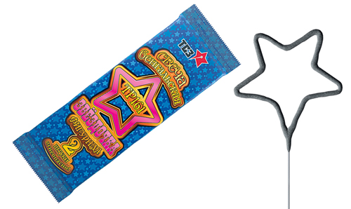  Бенгальские свечи фигурные 2 шт "Звездочка"  в Армавире